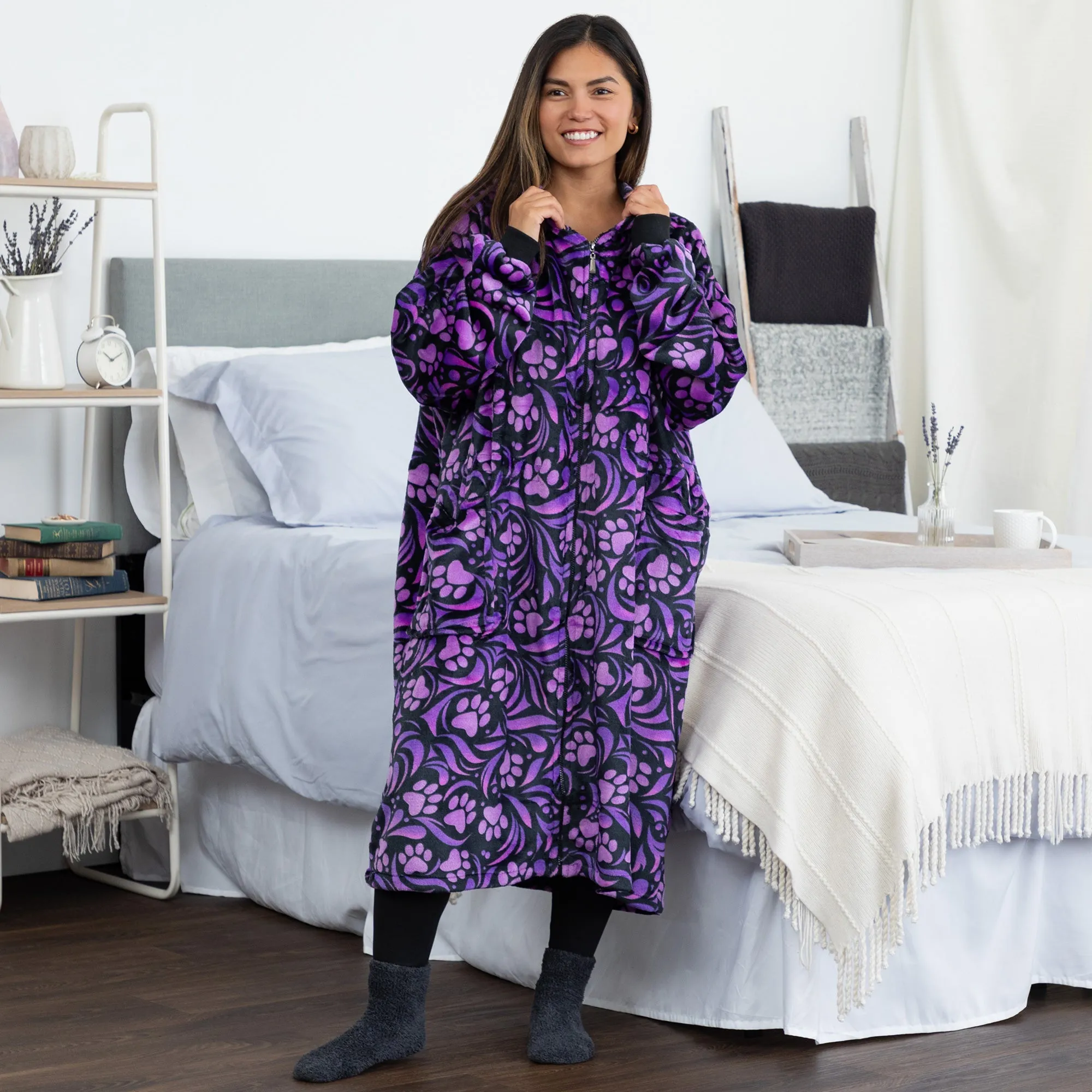Super Cozy&trade; Premium Full Zip Oversized Blanket Hoodie