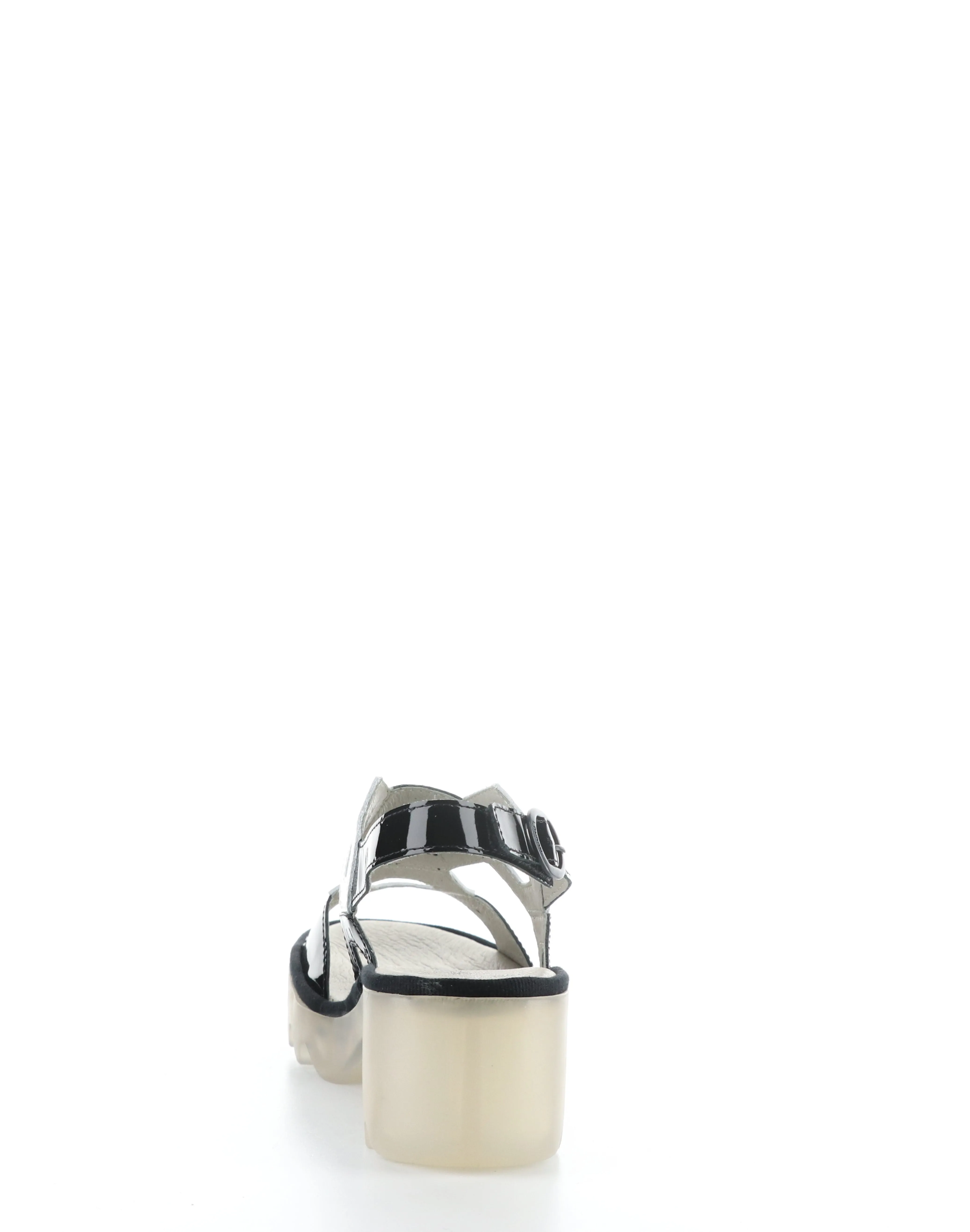 TEWA573FLY 005 BLACK/WHITE Round Toe Sandals