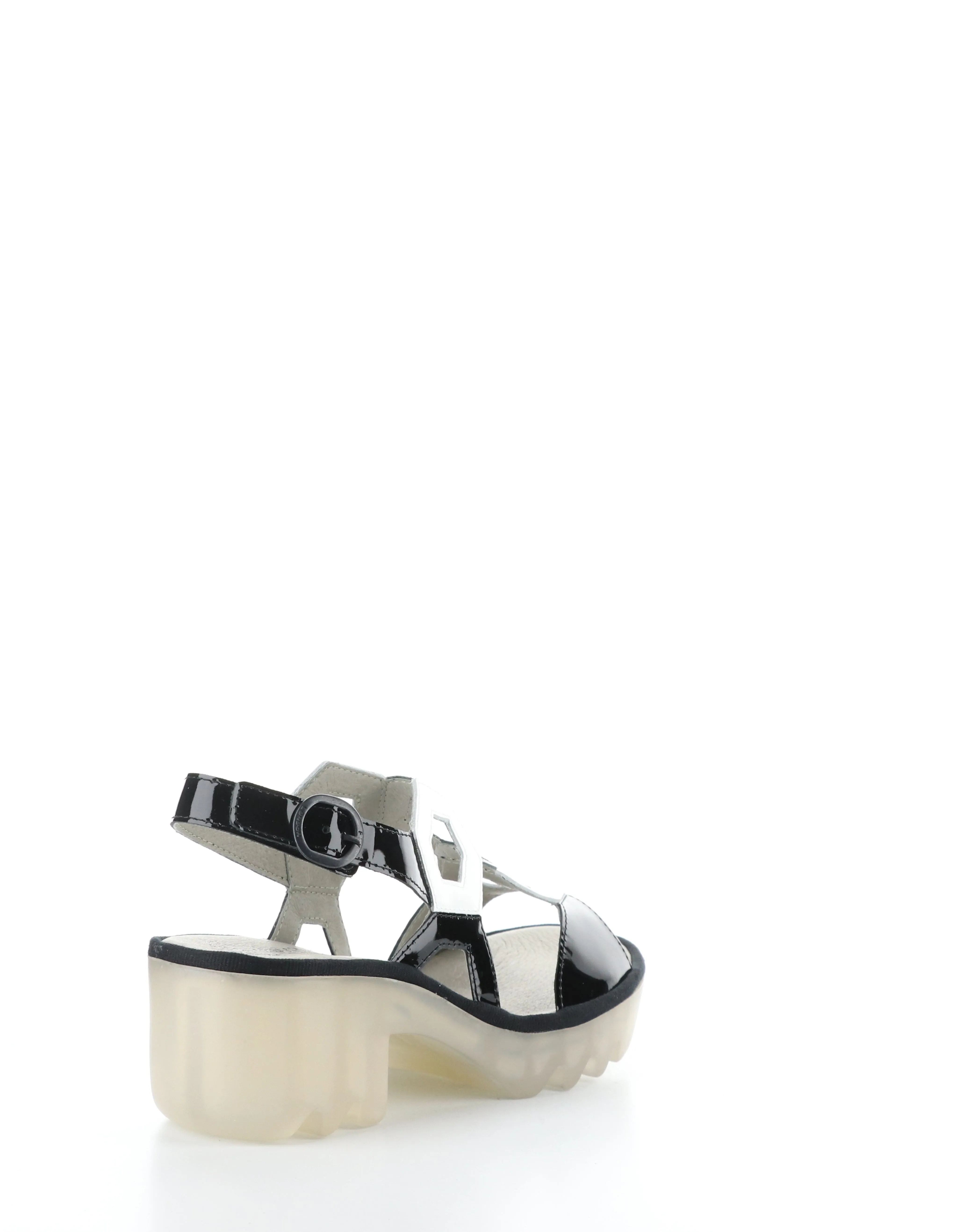 TEWA573FLY 005 BLACK/WHITE Round Toe Sandals