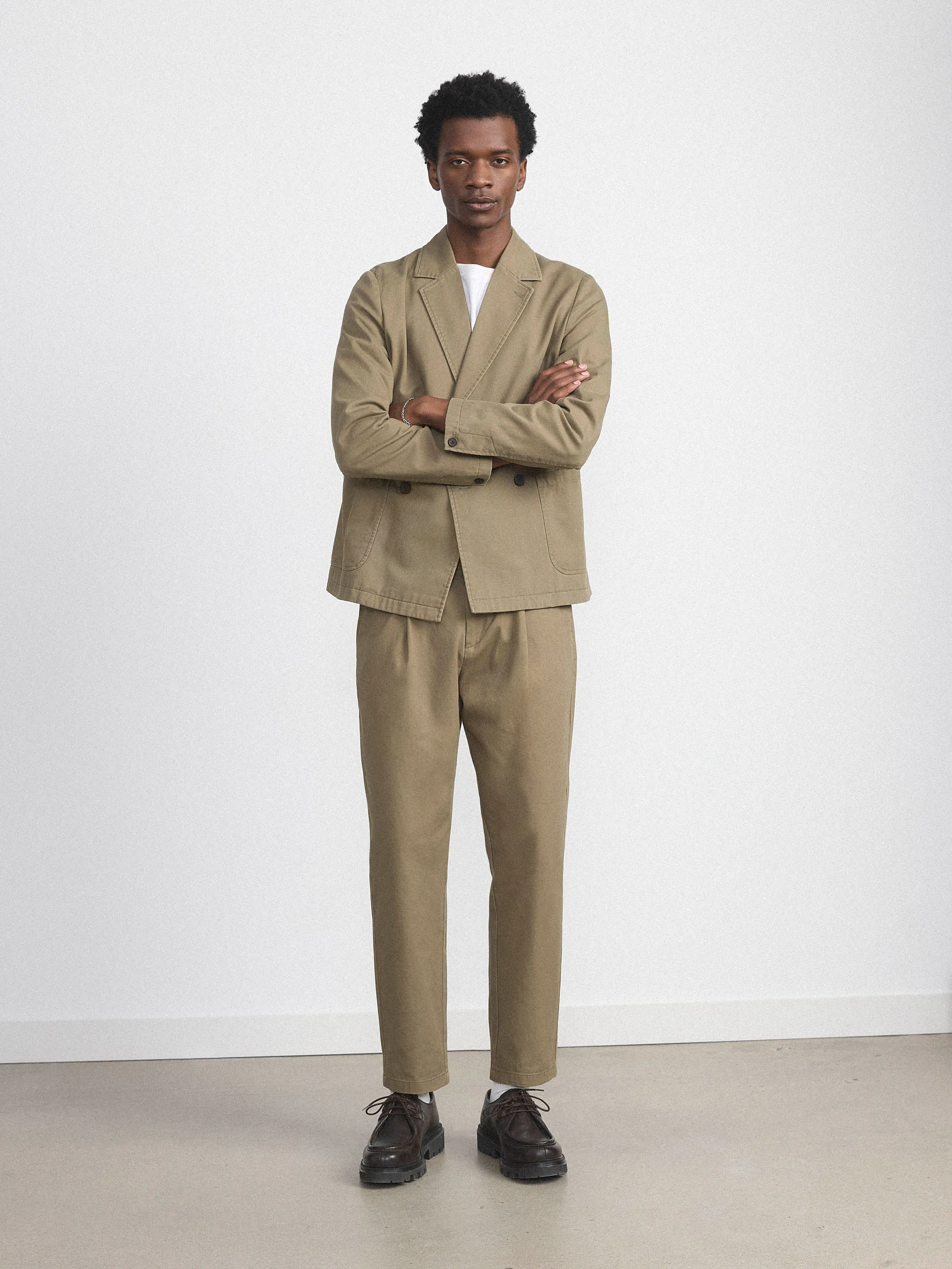 The Double Breasted Jacket in Khaki