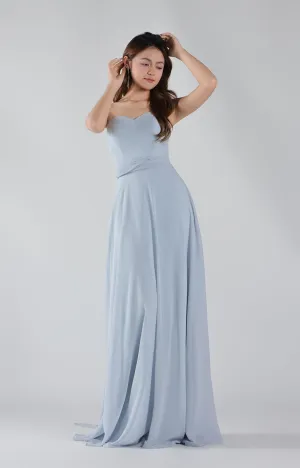 Tie Detail Sweetheart Neck Pleated A-line Dresses