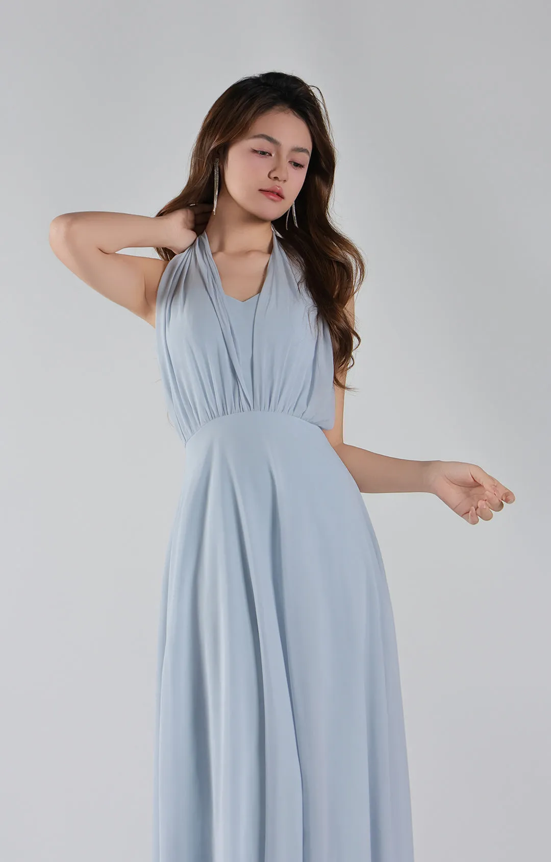 Tie Detail Sweetheart Neck Pleated A-line Dresses
