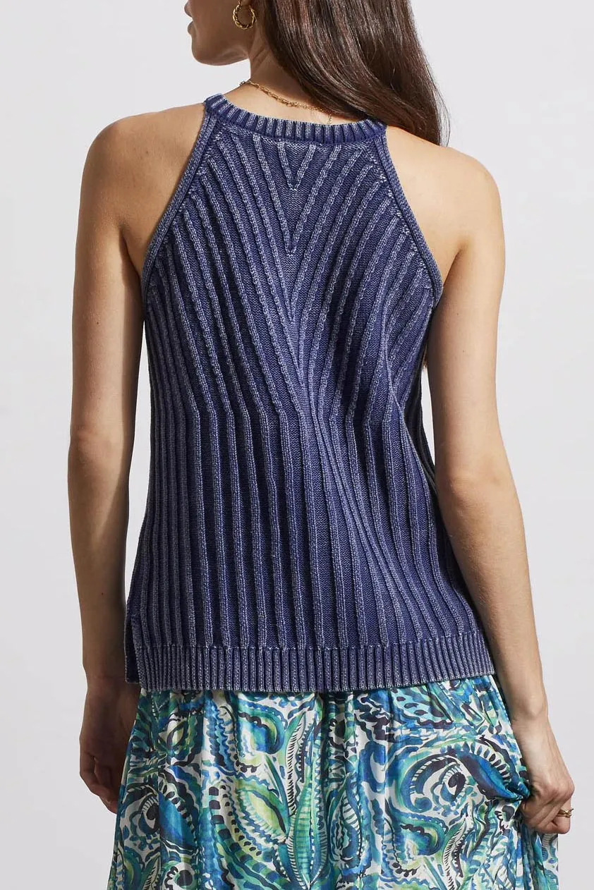 Tribal Top - Knit Halter Tank - Nautical