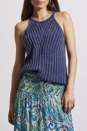 Tribal Top - Knit Halter Tank - Nautical
