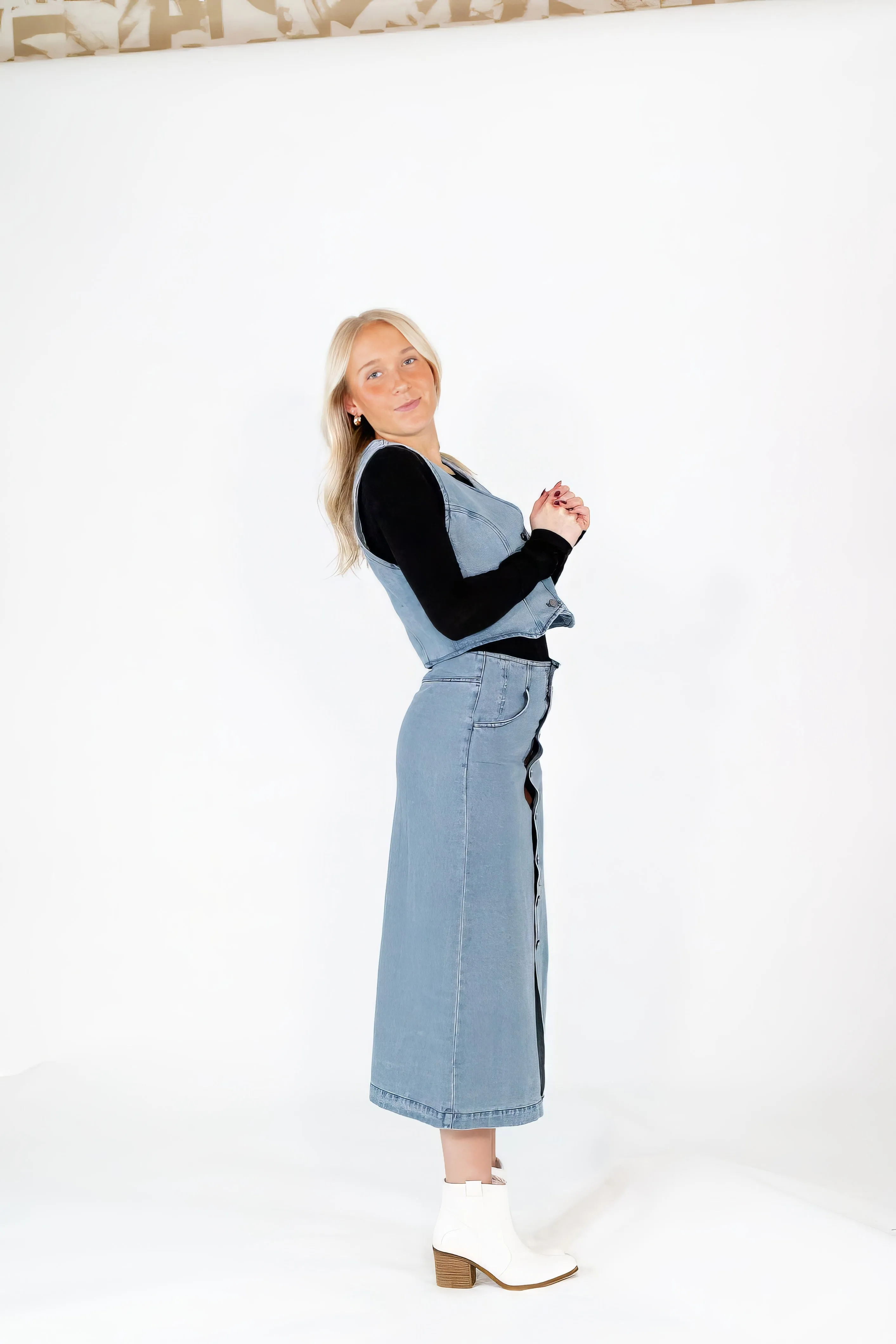 Virginia Button Down Skirt
