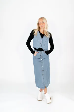 Virginia Button Down Skirt