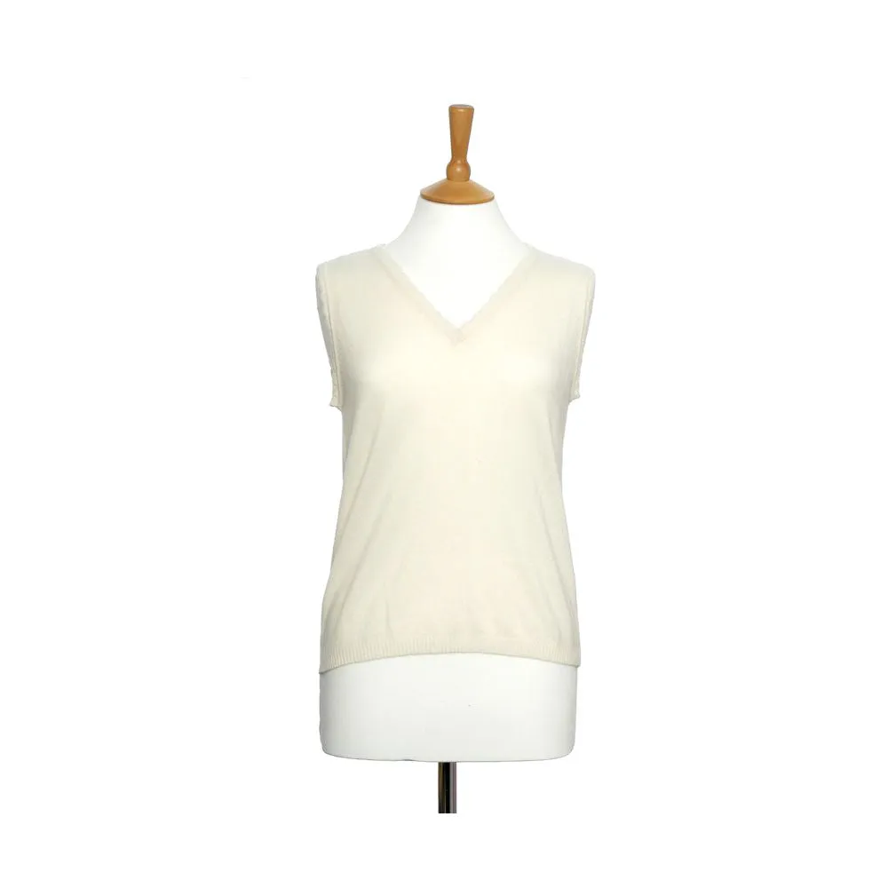 Women's Cashmere V Neck Vest Top