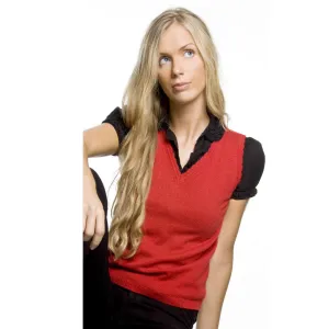 Women's Cashmere V Neck Vest Top