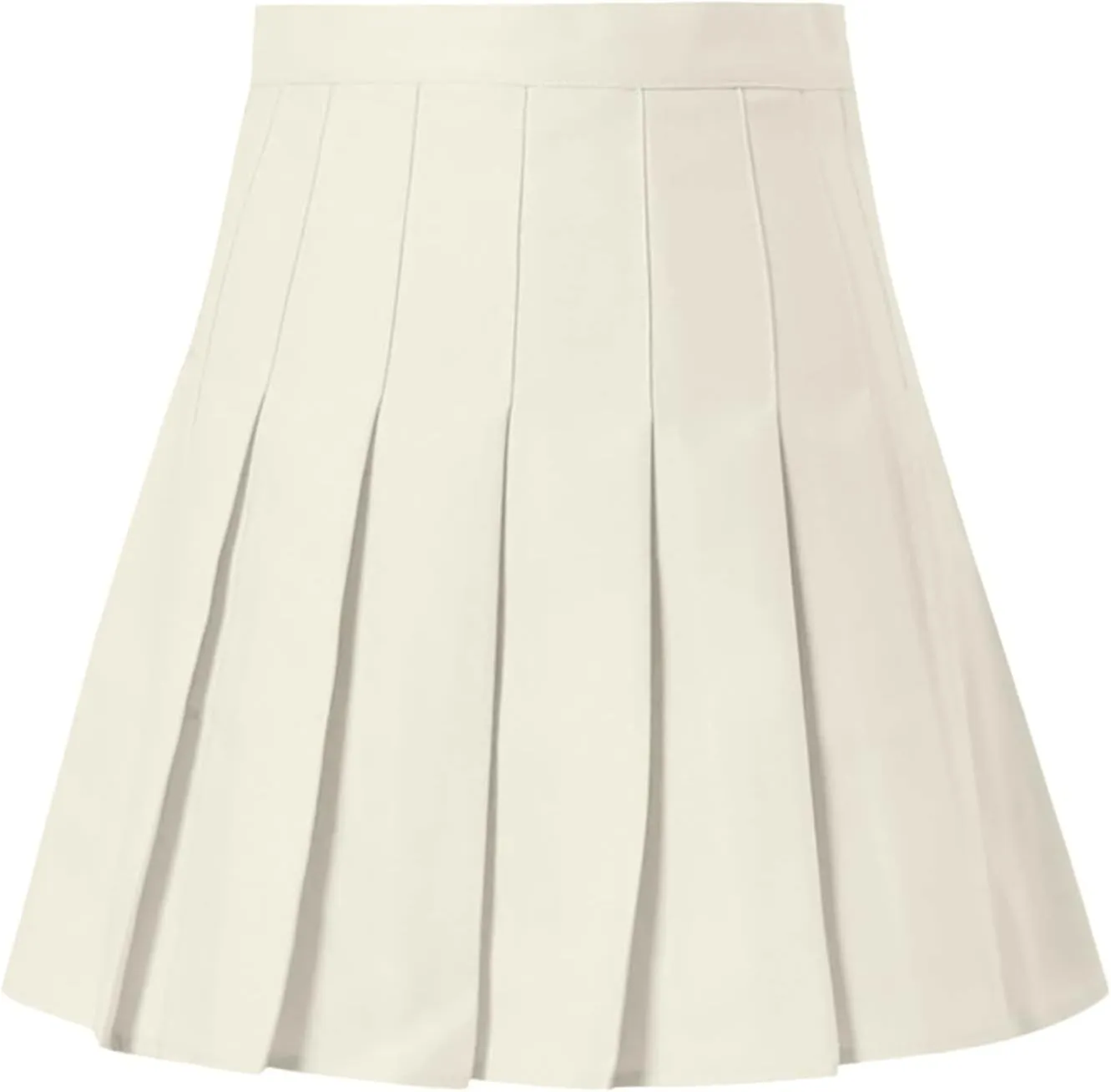 Womens Girls Solid Pleated Skirt Basic Skirt Aline Design Skirt Formal Skirt Set for Women