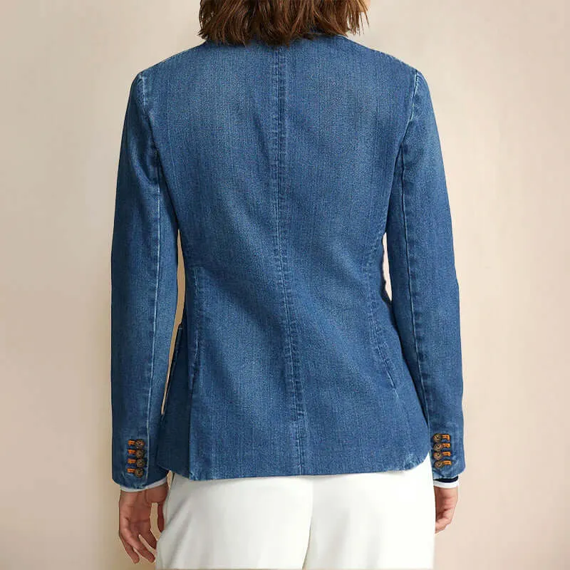 Women's Vintage Elegance Cotton Blazer