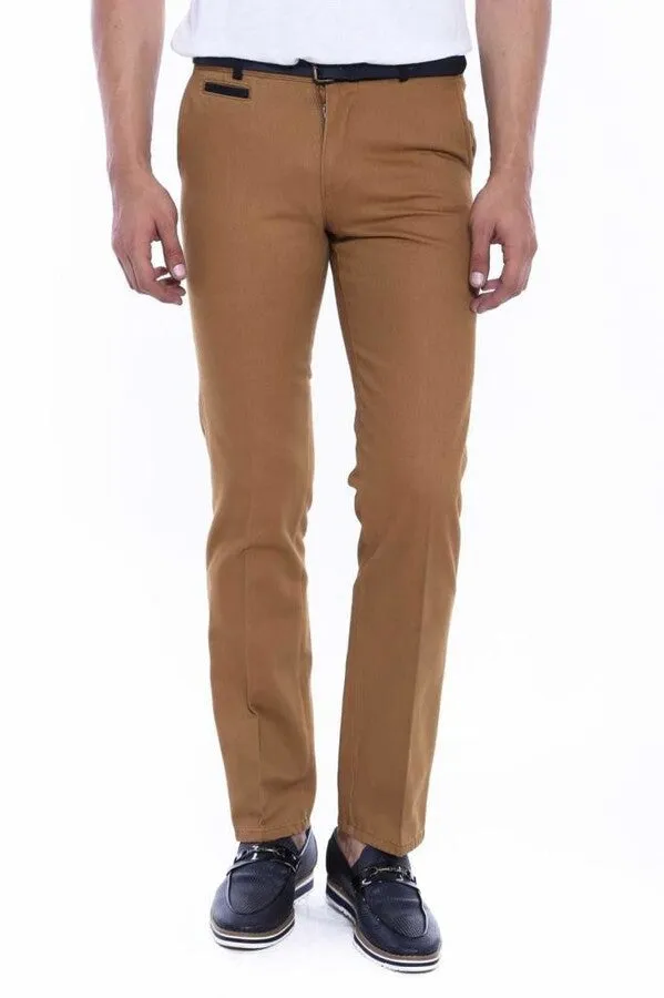 WSS Belt Coloured Tan Pants  - Singen