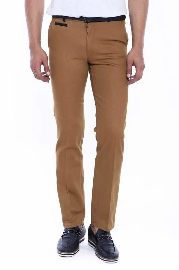 WSS Belt Coloured Tan Pants  - Singen