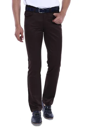 WSS Suede Dark Brown Men Jeans  - Singen