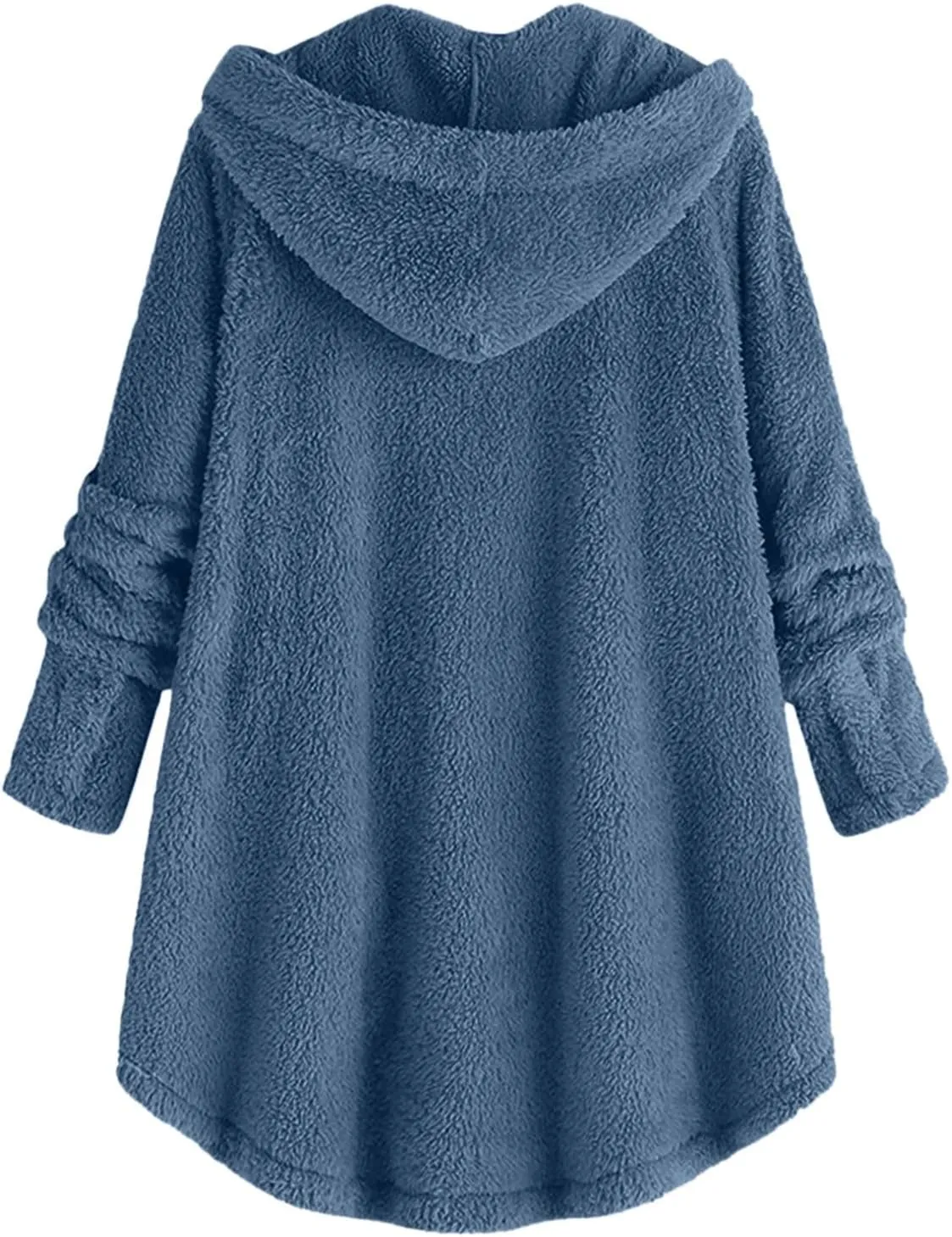 YRAETENM Womens Fuzzy Fleece Sherpa Hoodies Oversized Warm Winter Coats Soft Button down Long Jackets Cardigan with Pockets