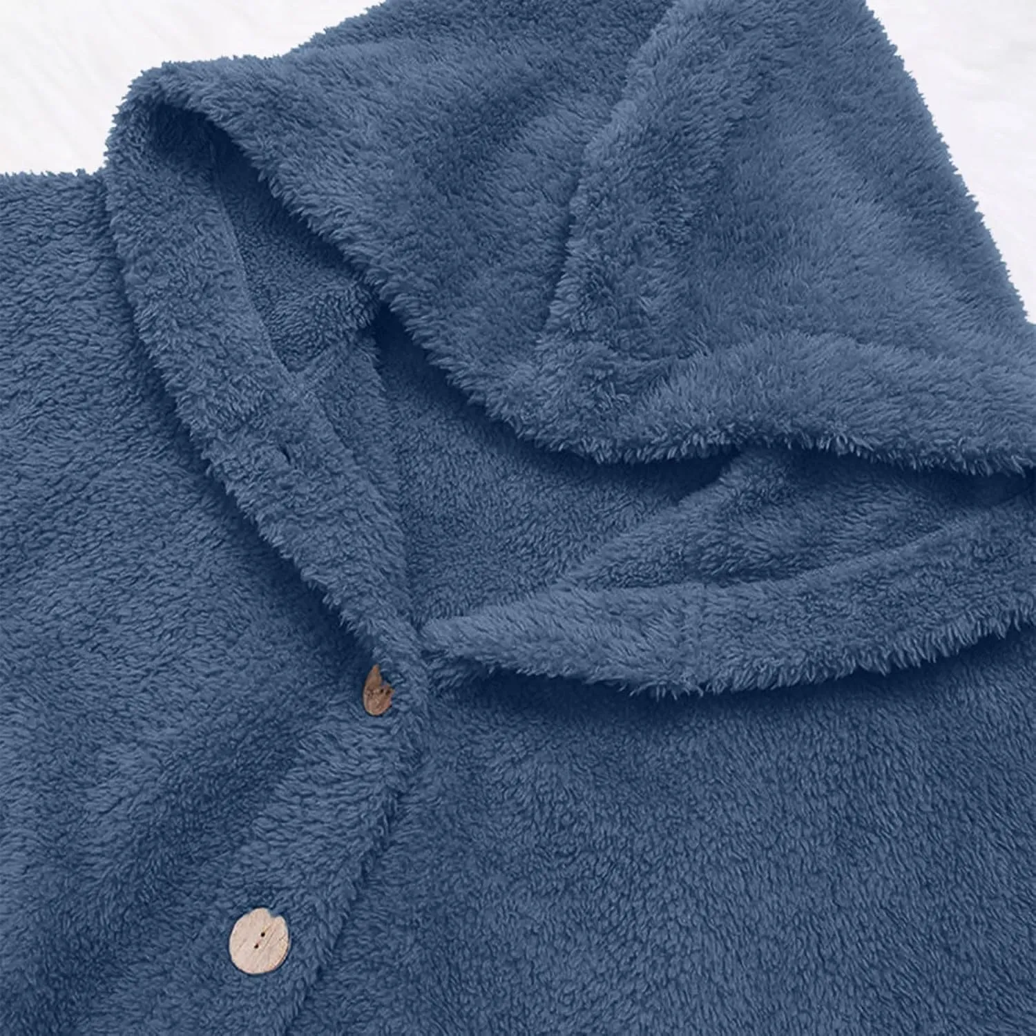 YRAETENM Womens Fuzzy Fleece Sherpa Hoodies Oversized Warm Winter Coats Soft Button down Long Jackets Cardigan with Pockets